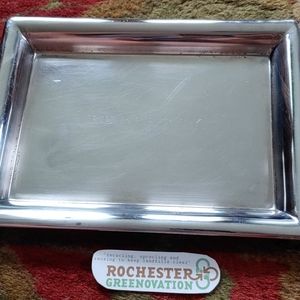 Classic Burberry Perfume Silver Vanity Mirror Tray